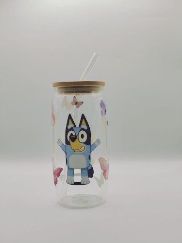 bluey słomka motyle