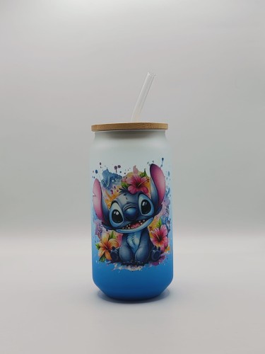 stitch niebieski słomka