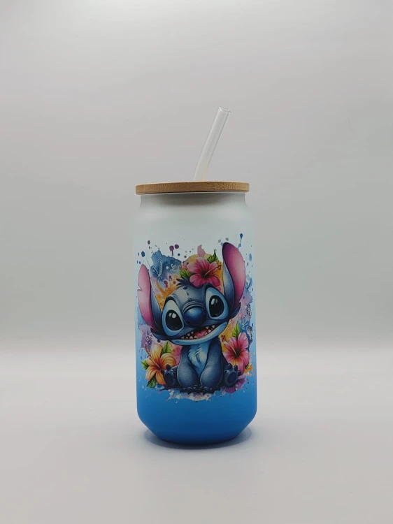 stitch niebieski słomka