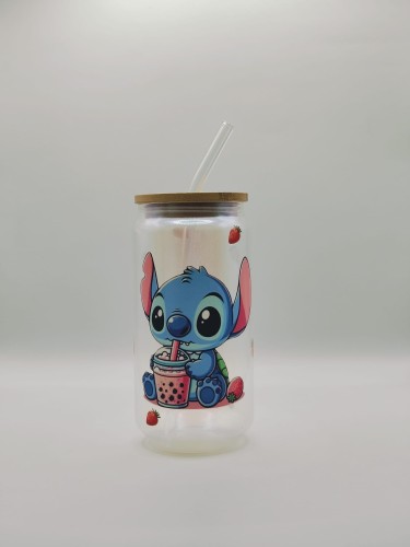 stitch truskawki słomka